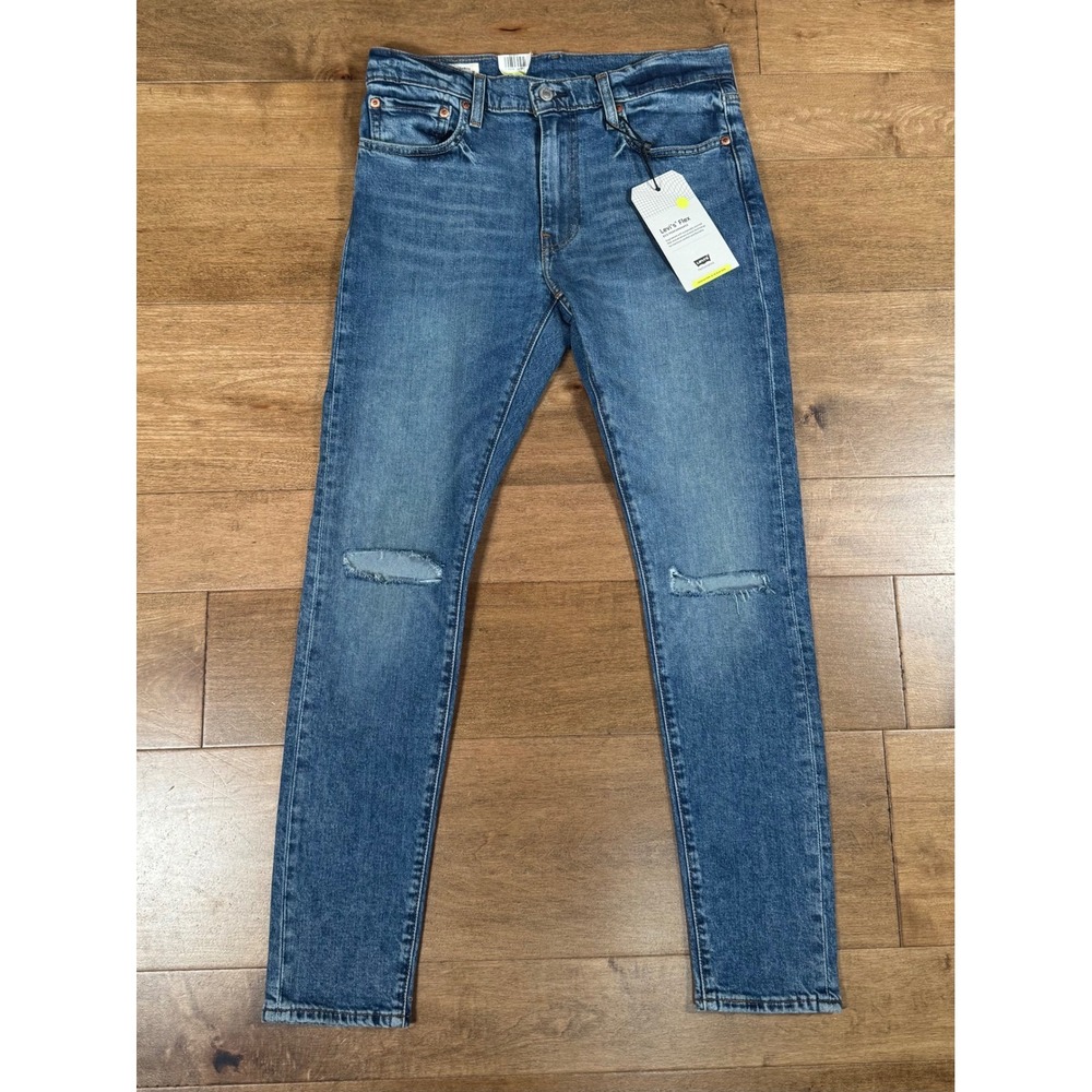 Levi's Skinny Taper Stretch Denim Jeans Distressed Performance Mens 33x30 NWT